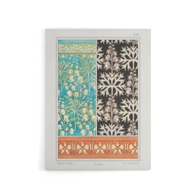 "Artery8 Aconite Monkshood Floral Patterns Canvas Wall Art Print Verneuil - Size: W24"" x H32""" - image 1