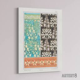 "Artery8 Aconite Monkshood Floral Patterns Canvas Wall Art Print Verneuil - Size: W24"" x H32""" - thumbnail 2