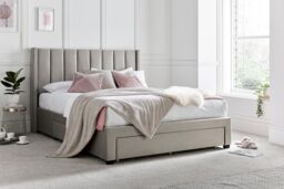 Time4sleep Elegance Champagne Upholstered - Bed Frame Only in Natural - Size: King - thumbnail 2