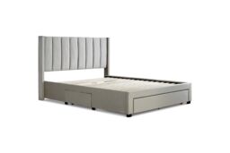 Time4sleep Elegance Champagne Upholstered - Bed Frame Only in Natural - Size: King - thumbnail 5