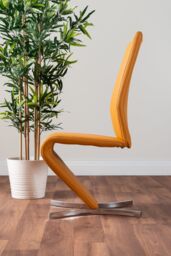 FurnitureboxUK Carson White Marble Effect Dining Table & 6 Willow Chairs in Mustard - thumbnail 5