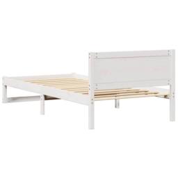 Berkfield Home Bed Frame White Wood 90 x 200 cm Minimalist Bed Frame - thumbnail 7