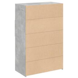 Berkfield Home Highboard Concrete Grey 80x42.5x124 cm Engineered Wood - thumbnail 6