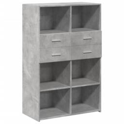 Berkfield Home Highboard Concrete Grey 80x42.5x124 cm Engineered Wood - thumbnail 3
