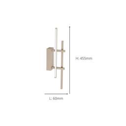 Eglo Trepiliano Aluminium & Steel Modern LED Linear Wall Light, Sandy in Beige - thumbnail 4