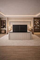 HOB Furniture Grand Thomas TV Bed in Ivory - Size: Emperor - thumbnail 3