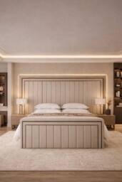 HOB Furniture Grand Thomas TV Bed in Ivory - Size: Emperor - thumbnail 2