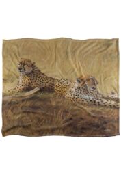 Wild Wings African Cats 2 Silky Touch Super Soft Throw Blanket 152 X 127 cm in White - thumbnail 1