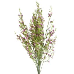 Pegdev Pack of 6 100cm Artificial Stems with Small Purple Silk Flowers - thumbnail 1