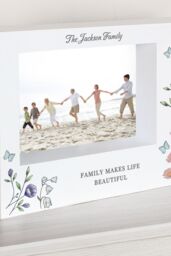 Personalised Memento Company Women's Personalised Wild Flowers Box Photo Frame in White - thumbnail 3
