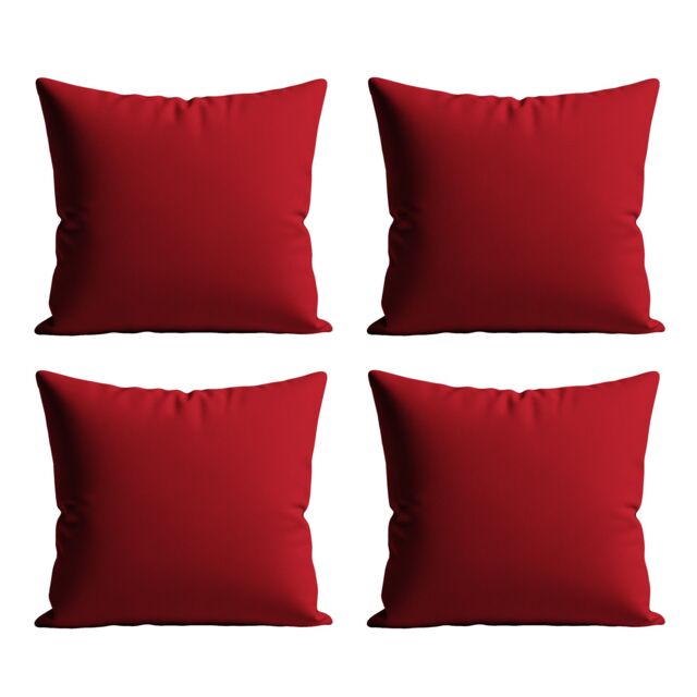 Snug City Waterproof Outdoor Garden Patio Cushion Cover & Inner Square Pack Of 4 in Red - Size: 45 cm x 45 cm - image 1
