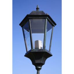 Berkfield Home Garden Light Post 2-arms 230 cm Dark Green/Black Aluminium in Green - thumbnail 3
