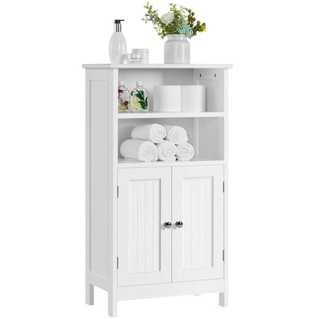 KORVIXA Wooden Bathroom Floor Cabinet in White - image 1