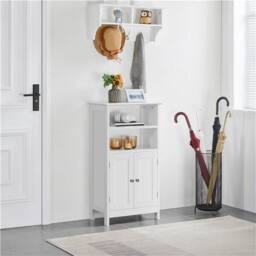KORVIXA Wooden Bathroom Floor Cabinet in White - thumbnail 3