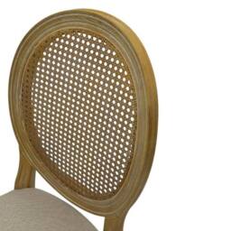 Kelvenix Pack of 2 Chairs Cane Backed Chairs Dining Chairs in Brown - Size: 0.6m2 - thumbnail 3