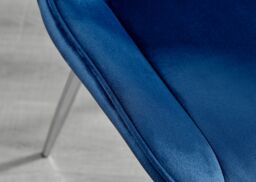 FurnitureboxUK Giovani 4 Grey Dining Table & 4 Pesaro Silver Leg Chairs in Navy - thumbnail 5