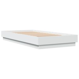 Berkfield Home Bed Frame without Mattress White 90x190 cm Single Engineered Wood - thumbnail 6