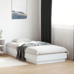 Berkfield Home Bed Frame without Mattress White 90x190 cm Single Engineered Wood - thumbnail 3