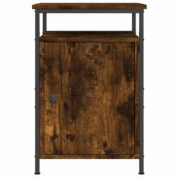 Berkfield Home Bedside Cabinet Smoked Oak 40x42x60 cm Engineered Wood in Brown - Size: 40 x 42 x 60 cm - thumbnail 6