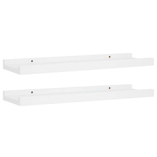 Berkfield Home Picture Frame Ledge Shelves 2 pcs White 40x9x3 cm MDF - Size: 40 x 9 x 3 cm - image 1