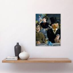 "Artery8 At the Cafe Paris Nightlife Scene Manet Vintage Wall Art Print Poster in Blue - Size: W18"" x H24""" - thumbnail 4