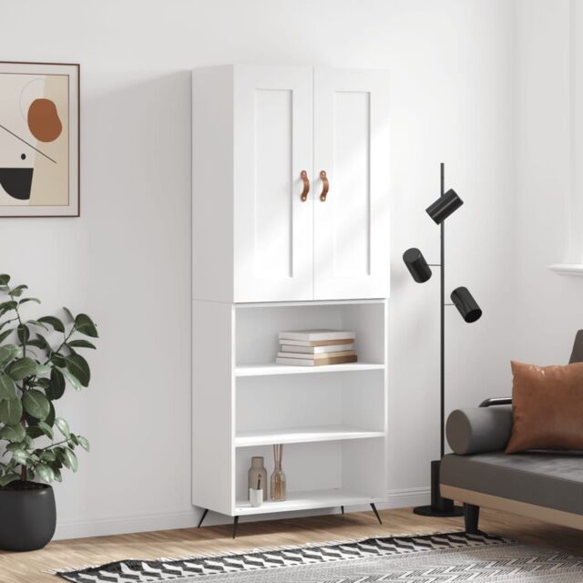 Berkfield Home Highboard White 69.5x34x180 cm Engineered Wood - image 1