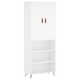 Berkfield Home Highboard White 69.5x34x180 cm Engineered Wood - thumbnail 2