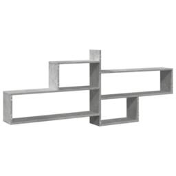 Berkfield Home Wall Shelf Concrete Grey 167.5x18x68 cm Engineered Wood - thumbnail 6