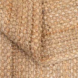 Loomed Natural Beige Brown Jute Rustic Living Room Area Rug & Runner Rugs - Size: 80 cm x 150 cm - thumbnail 6