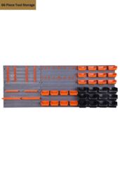 Groundlevel 66 Piece DIY Tool Storage Set with Wall Plates in Black - thumbnail 1