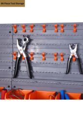 Groundlevel 66 Piece DIY Tool Storage Set with Wall Plates in Black - thumbnail 4