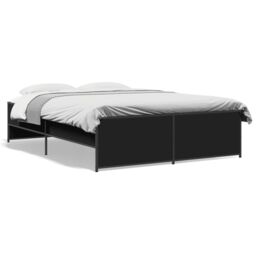 Berkfield Home Bed Frame without Mattress Black 120x200 cm - Size: Small Double - thumbnail 2