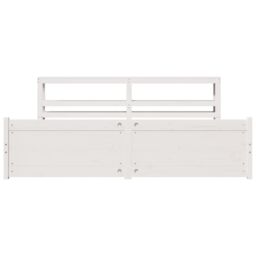 Berkfield Home Bed Frame with Headboard without Mattress White 180x200 cm Super King - thumbnail 4