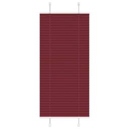 Berkfield Home Pleated Blind Bordeaux Red 60x100 cm Fabric Width 59.4 cm Polyester - thumbnail 2