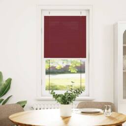Berkfield Home Pleated Blind Bordeaux Red 60x100 cm Fabric Width 59.4 cm Polyester - thumbnail 1