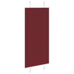 Berkfield Home Pleated Blind Bordeaux Red 60x100 cm Fabric Width 59.4 cm Polyester - thumbnail 3