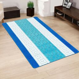Smart Living Heavy Duty Machine Washable Hallway Kitchen Non Slip Door Mat in Blue - Size: 40 cm x 60 cm - thumbnail 1