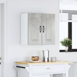 Berkfield Home Kitchen Wall Cabinet Kalmar Concrete Grey Engineered Wood - thumbnail 4