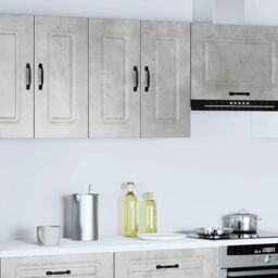 Berkfield Home Kitchen Wall Cabinet Kalmar Concrete Grey Engineered Wood - thumbnail 3