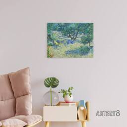 "Artery8 Vincent Van Gogh Olive Orchard Canvas Wall Art Print in Blue - Size: W18"" x H24""" - thumbnail 3