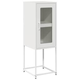 Berkfield Home Sideboard White 36x39x107 cm Cold-rolled Steel - Size: 36 x 39 x 107 cm