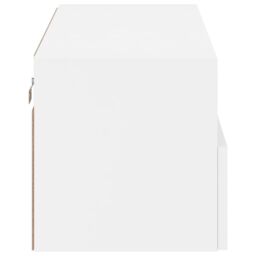Berkfield Home TV Wall Cabinet White 80x30x30 cm Engineered Wood - Size: 80 x 30 x 30 cm - thumbnail 9