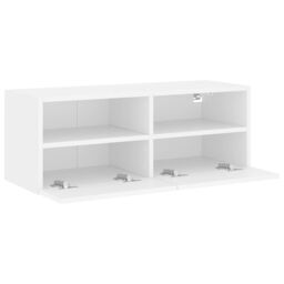 Berkfield Home TV Wall Cabinet White 80x30x30 cm Engineered Wood - Size: 80 x 30 x 30 cm - thumbnail 7