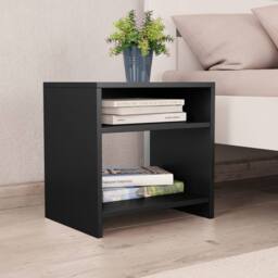 Berkfield Home Bedside Cabinets 2 pcs Black 40x30x40 cm Engineered Wood - Size: 40 x 30 x 40 cm - thumbnail 1