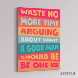 "Artery8 Marcus Aurelius Ispirational Quote Be A Good Man Canvas Wall Art Print - Size: W18"" x H24""" - thumbnail 2