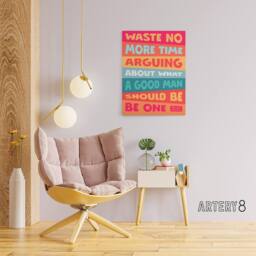 "Artery8 Marcus Aurelius Ispirational Quote Be A Good Man Canvas Wall Art Print - Size: W18"" x H24""" - thumbnail 3