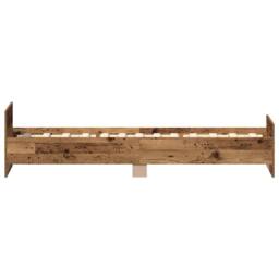 Berkfield Home Bed Frame without Mattress Old Wood 90x190 cm Single Engineered Wood in Brown - thumbnail 6
