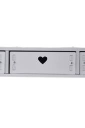 Living and Home White Monitor Stand Riser with Drawers - thumbnail 5