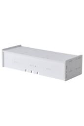 Living and Home White Monitor Stand Riser with Drawers - thumbnail 4