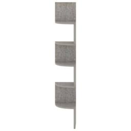 Berkfield Home Wall Corner Shelf Concrete Grey 19x19x123 cm Engineered Wood - Size: 19 x 19 x 123 cm - thumbnail 5